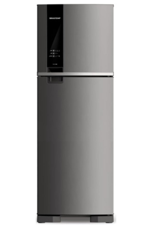 Geladeira Brastemp Frost Free Duplex 375 litros cor Inox com Espaço Adapt - BRM45JK 110V