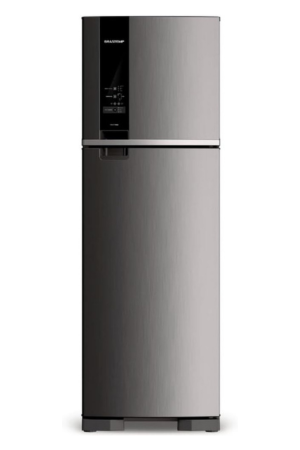 Geladeira Brastemp Frost Free Duplex 400 litros cor Inox com Freeze Control - BRM54JK 110V