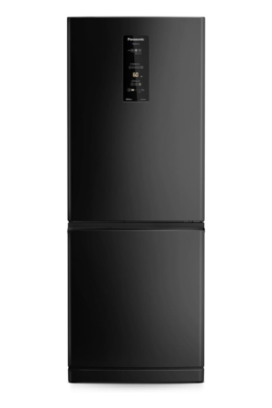 Geladeira Panasonic BB64 Black Inox Inverse Frost Free 460L Inverter A+++ - NR-BB64PV1B 127V