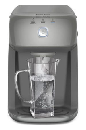 Purificador de Água Quente 800ml Gelada 2,4L Fria e Natural Motor Compressor controle de temperatura Cinza PH41X 127V